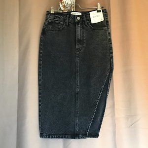 Abercrombie & Fitch High-Slit Denim Midi Skirt - Size 24" - NWT
